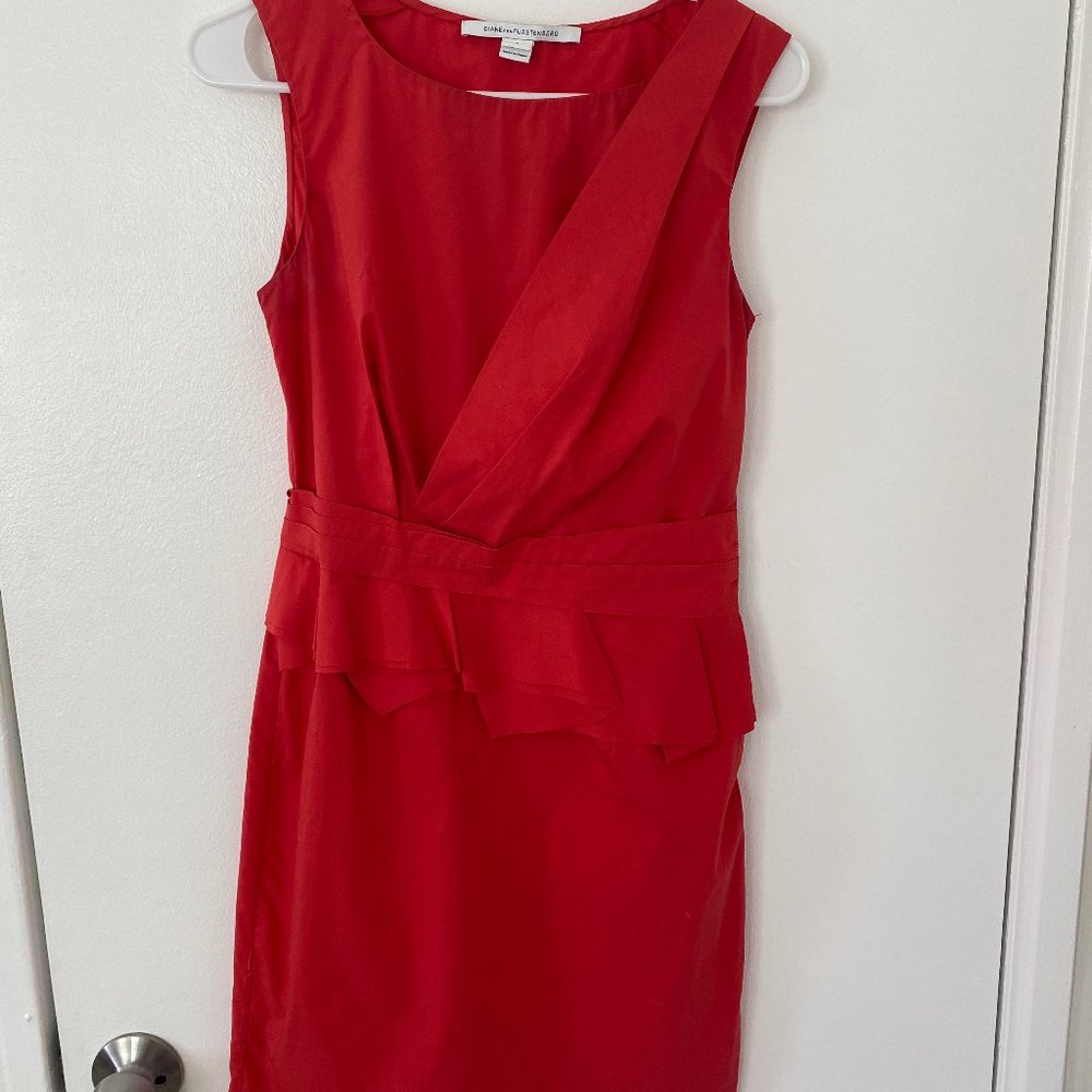 Diane Von Furstenberg peplum sleeveless dress